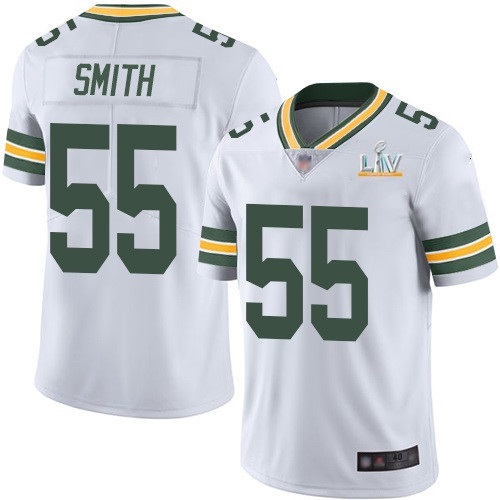 Men's Green Bay Packers #55 Za'Darius Smith White NFL 2021 Super Bowl LV Stitched Jersey